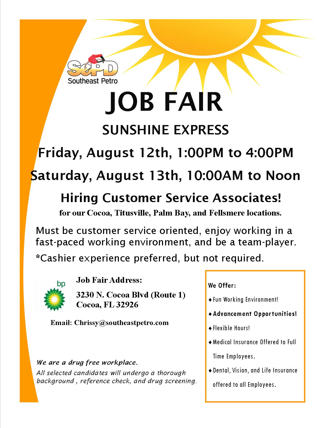 Sunshine Expo Job Fair 2016